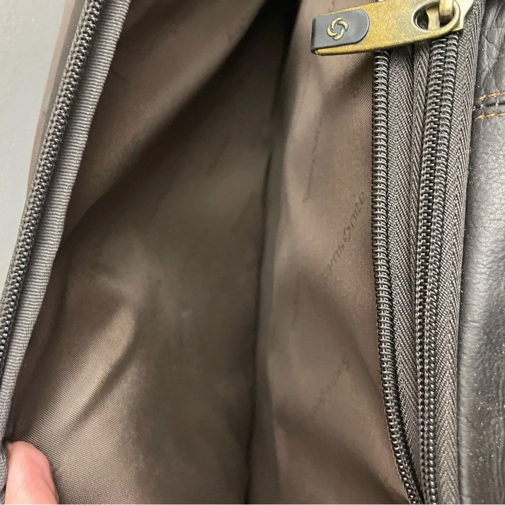 Samsonite Brown Leather Men's Laptop Bag